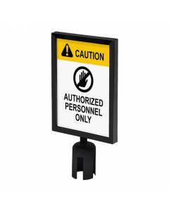 Display formato A4 verticale da fissare all'estremità superiore delle colonnine segnapercorso e rendere evidente ogni comunicazione o info. Compatibile con le colonnine BB Economy (codici 90722-90723).