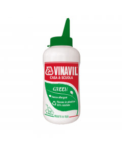 Adesivo aceto vinilico privo di allergeni e dermatologicamente testato particolarmente adatto per incollare legno, carta, tela, sughero e materiali porosi. Con flacone in plastica riciclata al 25%.