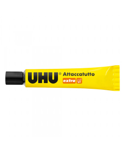 UHU Attaccatutto Extra è l'attaccatutto universale che, grazie alla sua particolare formulazione in gel, è ideale per incollaggi su superfici verticali, in quanto non cola. Non fa fili ed è ideale per incollaggi di ogni genere su diversi tipi di materiali