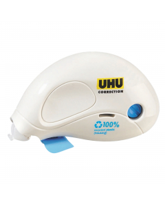 Correttore roller super pratico e compatto, con una maxi lunghezza del nastro. UHU Correction Roller Compact è il correttore a nastro per correggere in modo rapido, pulito e preciso ogni tipo di errore. Subito riscrivibile, è senza solventi e può essere u