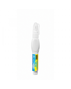 Correttore liquido a penna con punta in metallo per correzioni di precisione di punti, linee sottili e piccole aree in maniera rapida.  Alto potere coprente. Non lascia traccia di errore.