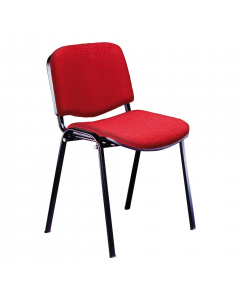 Seduta visitatore impilabile con struttura in acciaio verniciato a resine epossidiche. Rivestimento in tessuto ignifugo NO FLAME (reazione al fuoco classe 1). Compatibile sia con braccioli fissi (cod. 50399) che con braccioli dotati di tavoletta (cod.5410