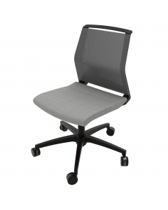 Seduta smart work multiuso - elevazione a gas. Rivestimento seduta in tessuto "ECO - eco" 100% polipropilene. Senza braccioli. Alt.tot.: 104-115cm; Prof.tot.: 70cm; Alt.schienale: 58cm; Larg.schienale: 46cm; Larg.seduta: 50cm; Prof.Sedile: 49cm; Alt. sedi