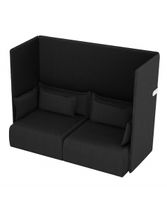 Divanetto 2 posti. Rivestimento in tessuto "PLUS - Bondai" 100% poliestere no flame e certificazioni di infiammabilità 1.IM UNI 9175. Alt. tot: 128cm; Prof.tot: 86cm; Alt. schienale: 86cm; Largh.schienale: 156cm; Largh. sedile: 156cm; Prof. sedile: 80cm; 