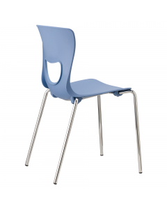 Seduta in polipropilene dal design semplice e moderno. Gambe cromate Ø 18mm. Altamente impilabile. Alt.tot.: 81; Prof.tot.: 51; Alt.schienale: 42; Larg.schienale: 42; Larg.seduta: 43; Prof.Sedile: 47.