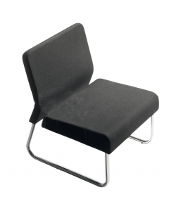 Poltroncina modulo base collettività/attesaRivestimento di tessuto "PLUS - Eco leather" idrorepellente, facile da pulire, senza flatati e flame retardant. Alt.tot: 77cm; Prof.tot: 64cm; Alt.schienale: 34cm; Largh.schienale: 60cm; Largh.sedile: 60cm; Prof.