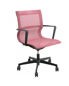 Poltrona direzionale girevole con elevazione a gas - meccanismo oscillante libero - schienale fisso in rete. Braccioli inclusi (non rimovibili). Alt.tot.: 91-99cm; Prof.tot.: 68cm; Alt.schienale: 52cm; Larg.schienale: 50cm; Larg.seduta: 50cm; Prof.Sedile: