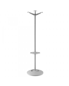 Appendiabiti Stelo con fusto in metallo da 40 mm, dal design snello e slanciato. Di grande praticità sono la testa girevole e il comodo portaombrelli. Estremamente funzionale, grazie al semplice sistema di incastro dei vari elementi, è rapido da montare e