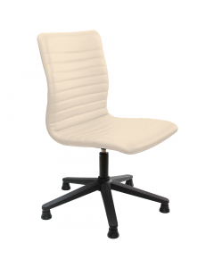 Poltrona direzionale girevole - sedile e schienale in multistrati di legno - elevazione a gas - meccanismo oscillante con blocchi. Rivestimento seduta in tessuto "PLUS - Eco Leather" idrorepellente, facile da pulire, senza flatati e flame retardant. Senza