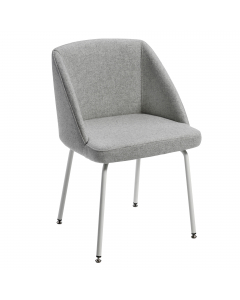 Poltroncina su 4 gambe. Rivestimento in tessuto "FASHION - Lana melange" 100% pura lana vergine e certificazioni di infiammabilità 1IM UNI 9175.  Alt. tot: 72cm; Prof.tot: 54cm; Alt.schienale: 35cm; Largh.schienale: 43cm; Largh. sedile: 50cm; Prof.sedile: