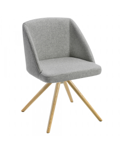 Poltroncina su 4 gambe in legno. Rivestimento in tessuto "FASHION - Lana melange" 100% pura lana vergine e certificazioni di infiammabilità 1IM UNI 9175.  Alt. tot: 72cm; Prof.tot: 54cm; Alt.schienale: 35cm; Largh.schienale: 43cm; Largh. sedile: 50cm; Pro