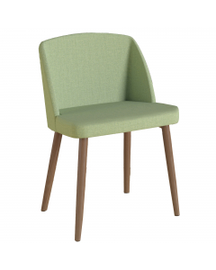 Poltroncina su 4 gambe in legno. Rivestimento in tessuto "FASHION - Lana melange" 100% pura lana vergine e certificazioni di infiammabilità 1IM UNI 9175.  Alt. tot: 72cm; Prof.tot: 54cm; Alt.schienale: 35cm; Largh.schienale: 43cm; Largh. sedile: 50cm; Pro
