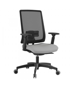 Seduta ergonomica, meccanismo synchro con controlli laterali e traslatore. Con braccioli regolabili. Con avanzato sistema di movimento AMS (Active Motion System) che garantisce grande comfort non solo da seduti ma soprattutto quando ci si rialza, anche do