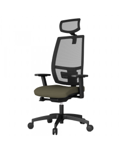 Seduta semidirezionale ergonomica girevole con elevazione a gas - meccanismo synchro con 4 blocchi anti shock; regolazione peso;
meccanismo a contatto permanente - supporto lombare regolabile in altezza e profondità - schienale in rete nero regolabile in 