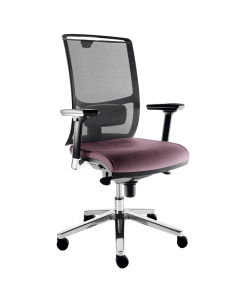 Seduta semidirezionale ergonomica girevole - elevazione a gas - meccanismo synchro con sedile traslabile - meccanismo anti shock - meccanismo a contatto permanente - schienale regolabile up-down - supporto lombare regolabile in altezza e profondità. Rives