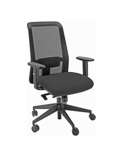 Seduta ergonomica synchro con nuovo design. Meccanismo sincronizzato con anti shock certificata en 1335/2020 tipo b. Tessuto ignifugo. Braccioli inclusi.