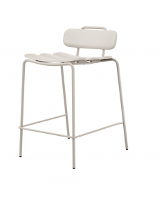 Serie di sedute e sgabelli in PPL fissa con schienale impilabile - struttura in acciaio tubolare sezione ovale e base in acciaio verniciato.
Alt.tot.: 101,5cm; Prof.tot.: 58cm; Larg.seduta: 53,5cm; Altezza seduta: 75,5cm