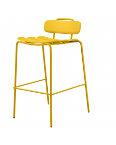 Serie di sedute e sgabelli in PPL fissa con schienale impilabile - struttura in acciaio tubolare sezione ovale e base in acciaio verniciato.
Alt.tot.: 101,5cm; Prof.tot.: 58cm; Larg.seduta: 53,5cm; Altezza seduta: 75,5cm
