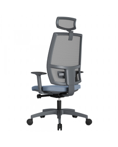 Seduta semidirezionale ergonomica girevole con elevazione a gas - meccanismo synchro con 4 blocchi anti shock; regolazione peso;
meccanismo a contatto permanente - supporto lombare regolabile in altezza e profondità - schienale in rete nero regolabile in 