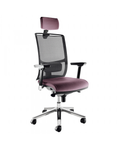 Seduta semidirezionale ergonomica girevole - elevazione a gas - meccanismo synchro con sedile traslabile - meccanismo anti shock - meccanismo a contatto permanente - schienale regolabile up-down - supporto lombare regolabile in altezza e profondità. Rives