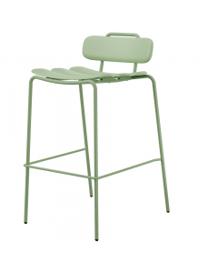 Serie di sedute e sgabelli in PPL fissa con schienale impilabile - struttura in acciaio tubolare sezione ovale e base in acciaio verniciato.
Alt.tot.: 101,5cm; Prof.tot.: 58cm; Larg.seduta: 53,5cm; Altezza seduta: 75,5cm