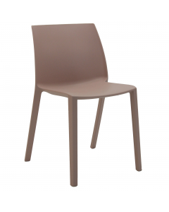 Seduta visitatore 4 gambe impilabile, moderna e colorata in 100% polipropilene sanificabile. Senza braccioli. Robusta e ideale in qualunque occasione collettiva, dalla riunione all'evento sia al chiuso che all'aperto grazie al trattamento anti UVA che ne 