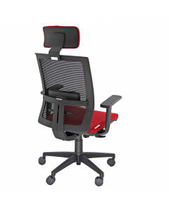 Seduta semidirezionale ergonomica girevole con elevazione a gas - meccanismo synchro con 4 blocchi anti shock - regolazione peso -
meccanismo a contatto permanente - supporto lombare regolabile up down; Rivestimento seduta in tessuto "SUPER - King L" 100%