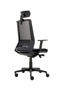 Seduta semidirezionale ergonomica girevole con elevazione a gas - meccanismo synchro con 4 blocchi anti shock e meccanismo a
contatto permanente - supporto lombare regolabile - traslatore sedile; Rivestimento seduta in tessuto "FASHION - Salò" 100% polies