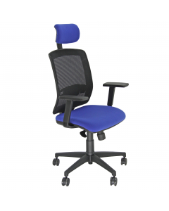 Seduta semidirezionale ergonomica girevole con elevazione a gas - meccanismo synchro con 4 blocchi anti shock - regolazione peso -
meccanismo a contatto permanente - Schienale regolabile up-down - supporto lombare regolabile; Rivestimento in tessuto "PLUS