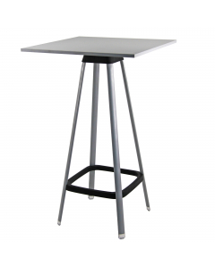 Tavolo bar alto, piano quadrato 70cm lato. Alt.tot: 110cm.