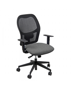 Seduta ergonomica synchro meccanismo sincronizzato con anti shock. Certificata en 1335  tipo B  tessuto ad alta resistenza ignifugo ricavato da pet post consumo (Chili). Braccioli inclusi.