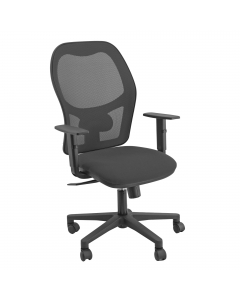 Seduta ergonomica synchro con meccanismo sincronizzato a 3 blocchi con anti shock. Certificata en 1335  tipo b. Tessuto 100 % ppl.