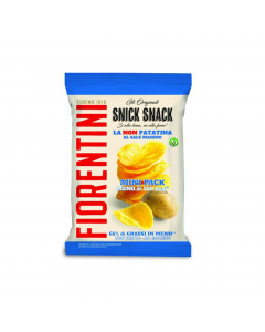 Confezione da 30 monoporzioni di  Snick Snak La non patatina al sale marino  monoporzione da 20gr ca. Confezione da 30 monoporzioni.
Ingredienti:  Fiocchi di patata 74%, farina di riso, olio di mais, sale marino 1,3%, curcuma, estratto naturale di oliva.