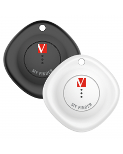 My Finder Nero/Bianco Bluetooth Tracker-Confezione Doppia _Verbatim

Opera con l'app Find My (Dov’è) di Apple.Fissa My Finder per rintracciare facilmente la posizione degli oggetti personali.
Un segnale sonoro agevola la localizzazione degli oggetti in un