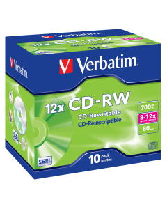 SCATOLA 10 CD-RW DATALIFEPLUS 8X-10X 700MB SERIGRAFATO