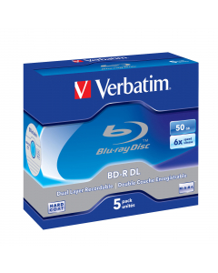 SCATOLA 5 DVD BLU RAY BD-R SL 50GB 6X SPINDLE MABL WHITE/BLU