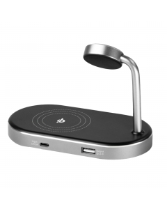 Ricarica 3-in-1
La stazione di ricarica 3-in-1 di Verbatim consente di caricare tutti i tuoi dispositivi contemporaneamente. Ricarica in modalità wireless l'Apple Watch, l'iPhone (8 o successivo) o un altro dispositivo abilitato alla ricarica wireless con