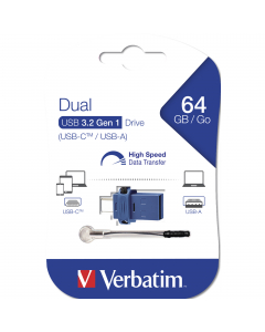 Verbatim - Memoria USB 3.0 Store 'N' Go Dual Drive - USB-A / USB-C - 64 GB - 49967