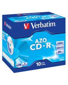 SCATOLA 10 CD-R DATALIFEPLUS JEWEL CASE 1X-52X 700MB SERIGRAFATA CRYSTAL