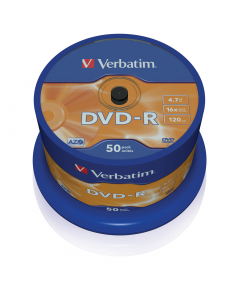SCATOLA 50 DVD-R SPINDLE 16X 4.7GB 1 MATT SILVER