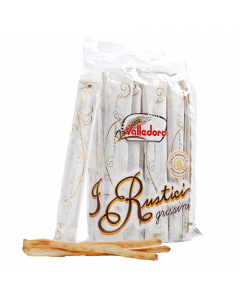 Grissino lievitato con caratteristica spaccatura, di aspetto casereccio e di gusto consistente e tipico, vicino a quello del pane. Confezione da 300 gr (12 monoporzioni).
Ingredienti: Farina di grano tenero tipo “0”, olio di girasole* (5%), farina d’orzo 