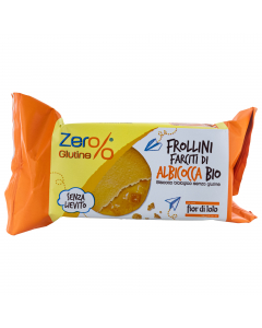 Gustosi frollini farciti di albicocca, biologici e senza glutine. Ingredienti: Semilavorato di albicocca 33% (sciroppo di glucosio-fruttosio, purea di albicocche
35%, gelificante: pectina, acidificante: acido citrico, correttore di acidità: tartrati di so
