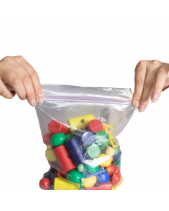 100 sacchetti zip 10x15cm plastica 45mic.