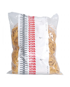 Elastici ad anello - diametro 7 cm - 1 kg - gomma - giallo - Viva