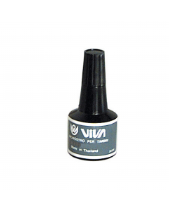 Inchiostro per cuscinetti in flacone di plastica da 30gr. A base d'olio. Colore: Nero.