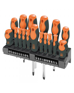 Contenuto: 4 cacciaviti impronta per viti con intaglio 5,5x1mm-6,5x1,2mm-8x1,2mm- nano 6,5x1,2mm, 4 cacciaviti impronta phillips PH1-PH2-PH3-nano PH2.  8 cacciavite di precisione: 3 intaglio 1,8-2,5-3. 2 phillips PH00-PH0. 3 torx T8- T9-T10. Portainserti 