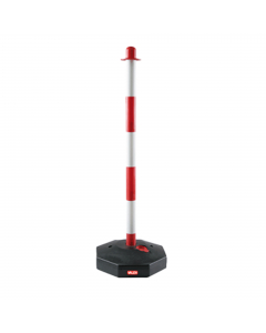 Colonnina segnaletica con base riempibile con acqua o sabbia. Altezza 85cm. Compatibile con catena  cod. 102036