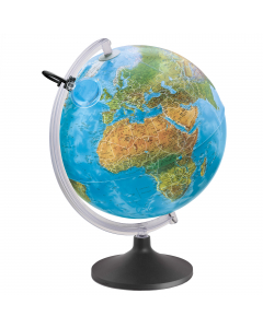 GLOBO GEOGRAFICO ILLUMINATO. CAVO ELETTRICO DI ALMENO 150CM (CONFORME ALLE NORMATIVE VIGENTI).LA CARTOGRAFIA FISICA, CON LA LUCE DIVENTA POLITICA. LE CAPITALI ED I CONFINI DEGLI STATI SONO EVIDENZIATE CON UN SEGNALAE LUMINOSO.BASE ALTA, pesante E SEMI-MER
