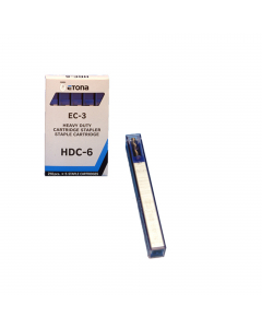 Pratici da utilizzare con la cucitrice ETONA EC-3, immediata individuazione del caricatore più idoneo per i diversi spessori di cucitura grazie al colore di riferimento del caricatore (diverso per ciascuna misura di punti) richiamato pure sulla base della