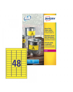 Etichette gialle in poliestere extra resistenti, adatte ad essere utilizzate in ambienti esterni. Ideali per avvertenze ed istruzioni su macchinari e attrezzature tecniche, oppure per contrassegnare oggetti ogni volta in cui si necessiti di un materiale m